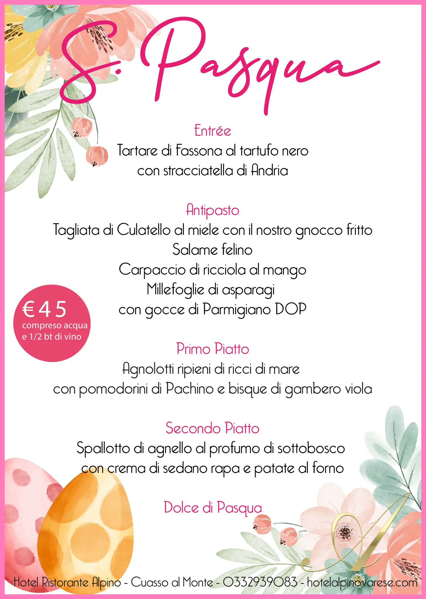 ristorante Alpino PASQUA 2023 