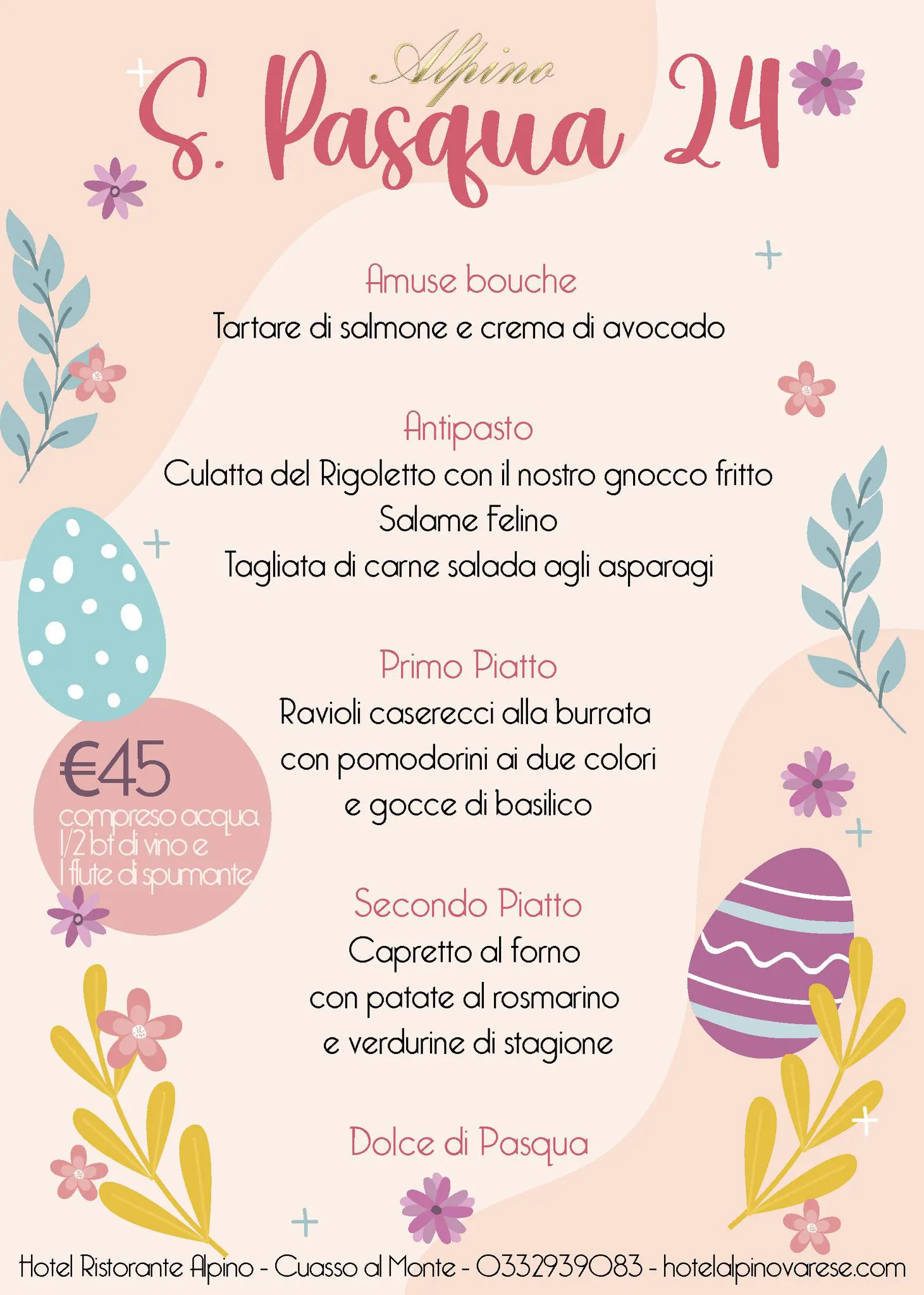 ristorante Alpino special Pasqua 2024 